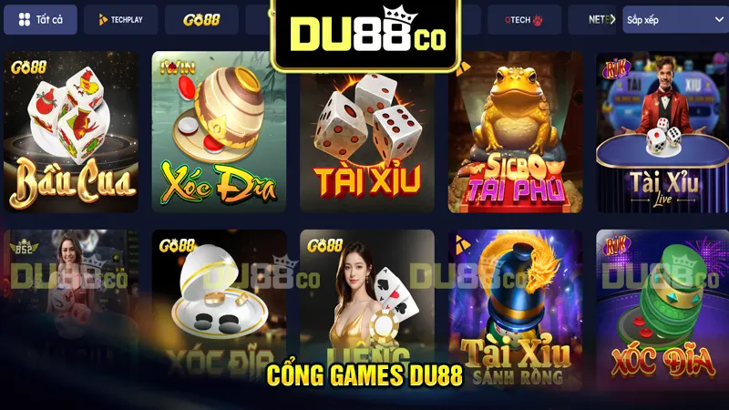 Cổng game DU88 - Siêu chợ game đa nền tảng giải trí hàng đầu